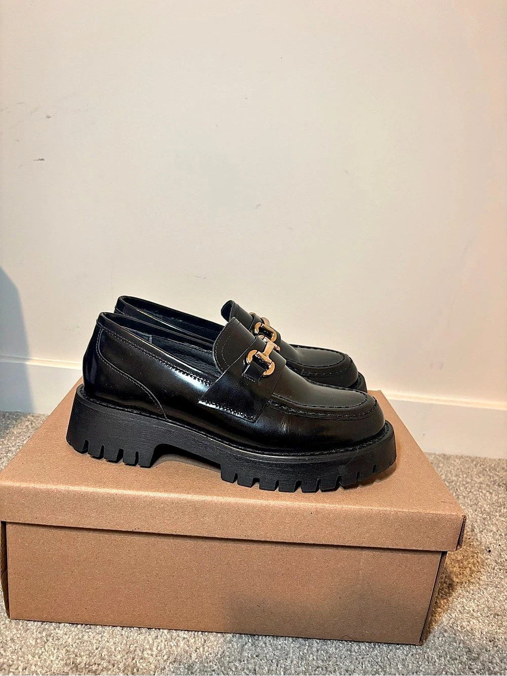 Steve Madden Lando Black Leather Loafer